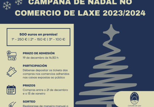 Laxe organiza unha campaña de Nadal para impulsar o comercio local